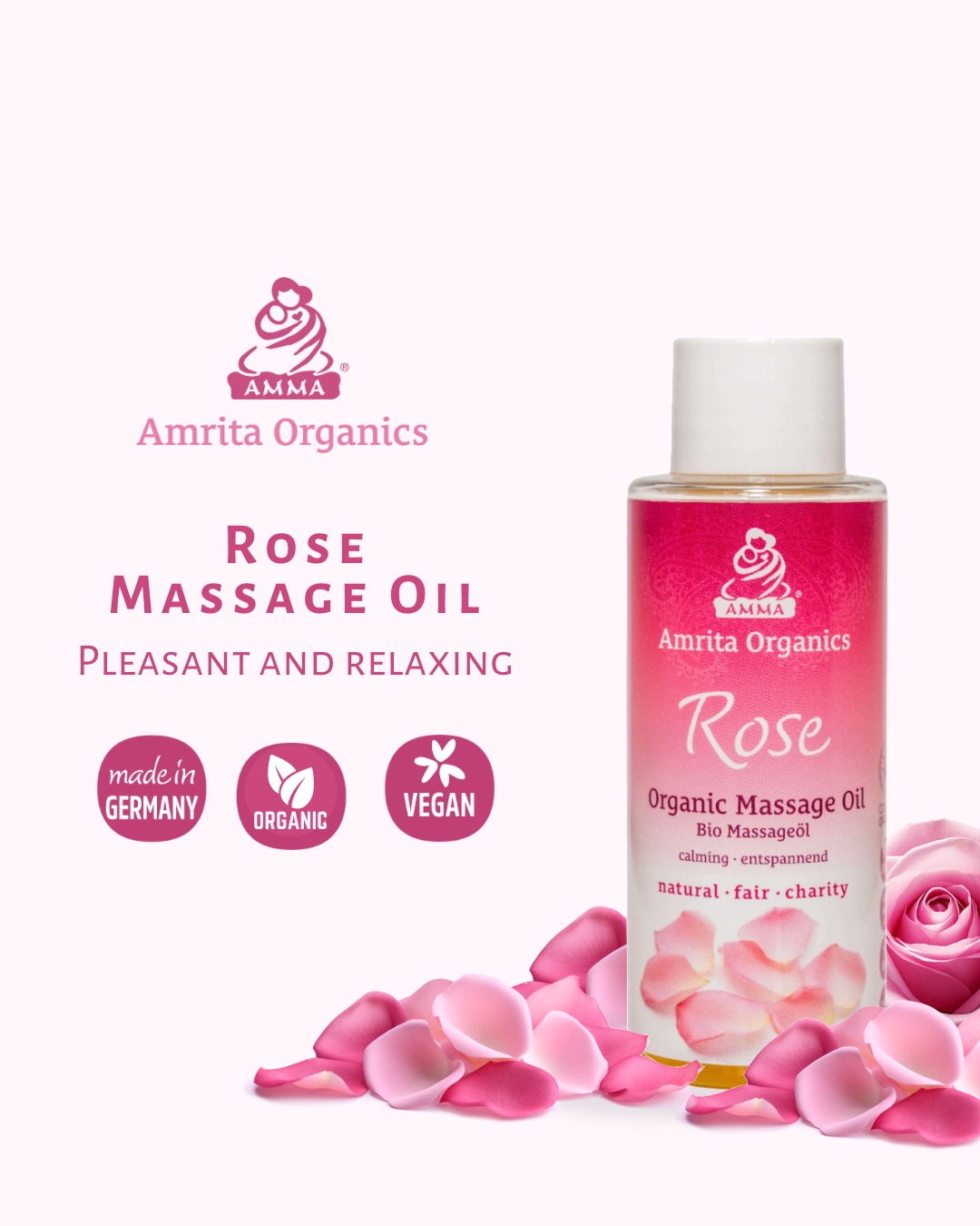 Massage Oil Rose, organic