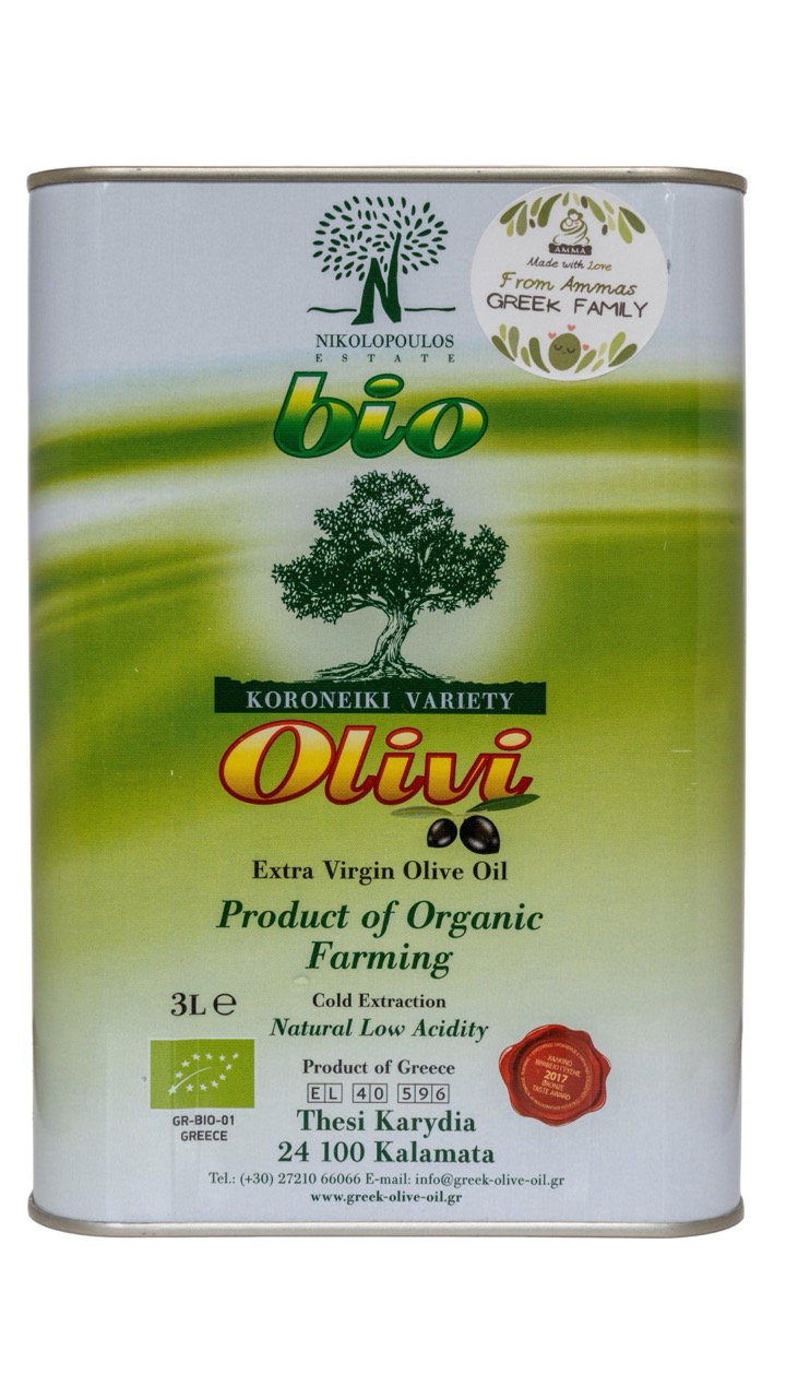 Olivi - Greek Organic Native Olive Oil Extra - 3,0L