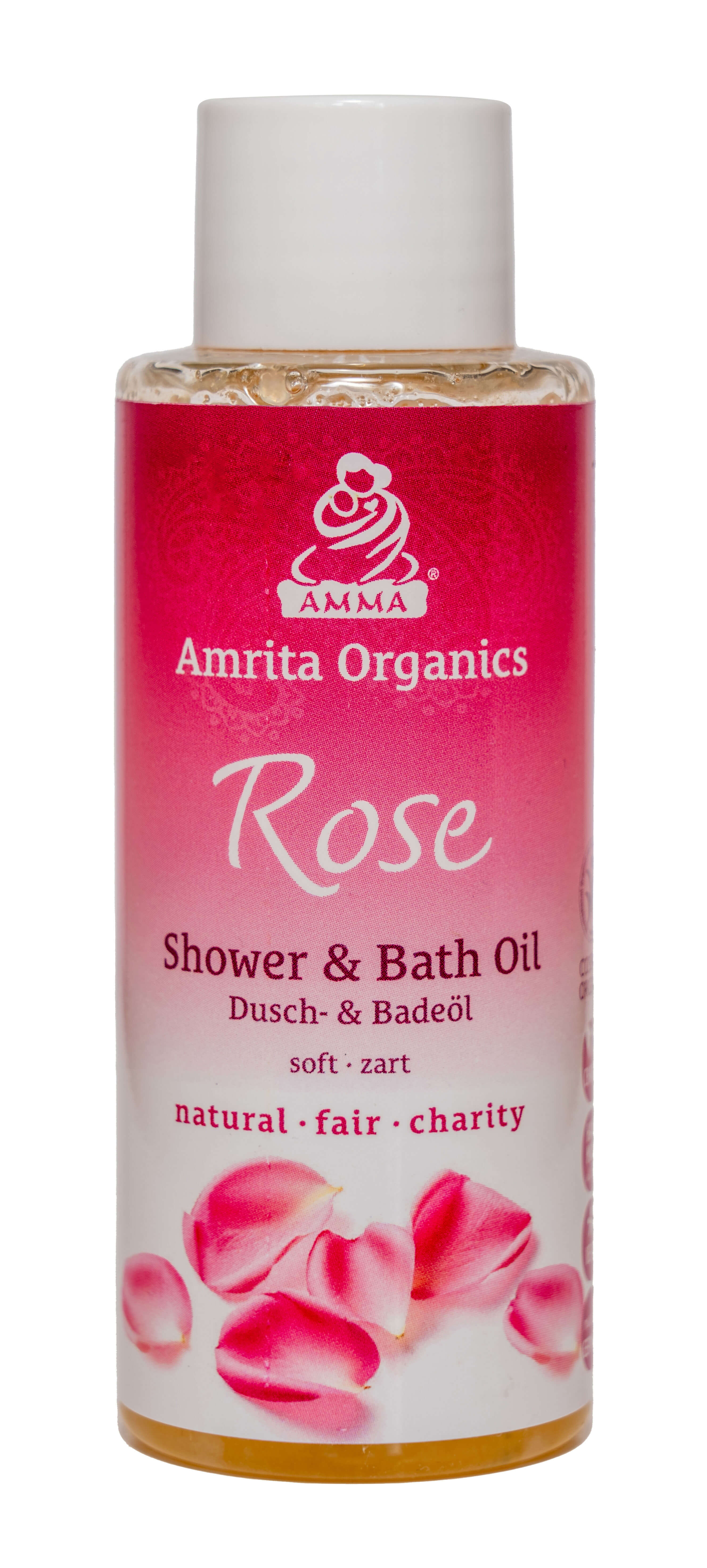 Shower and Bath Oil Rose, organic