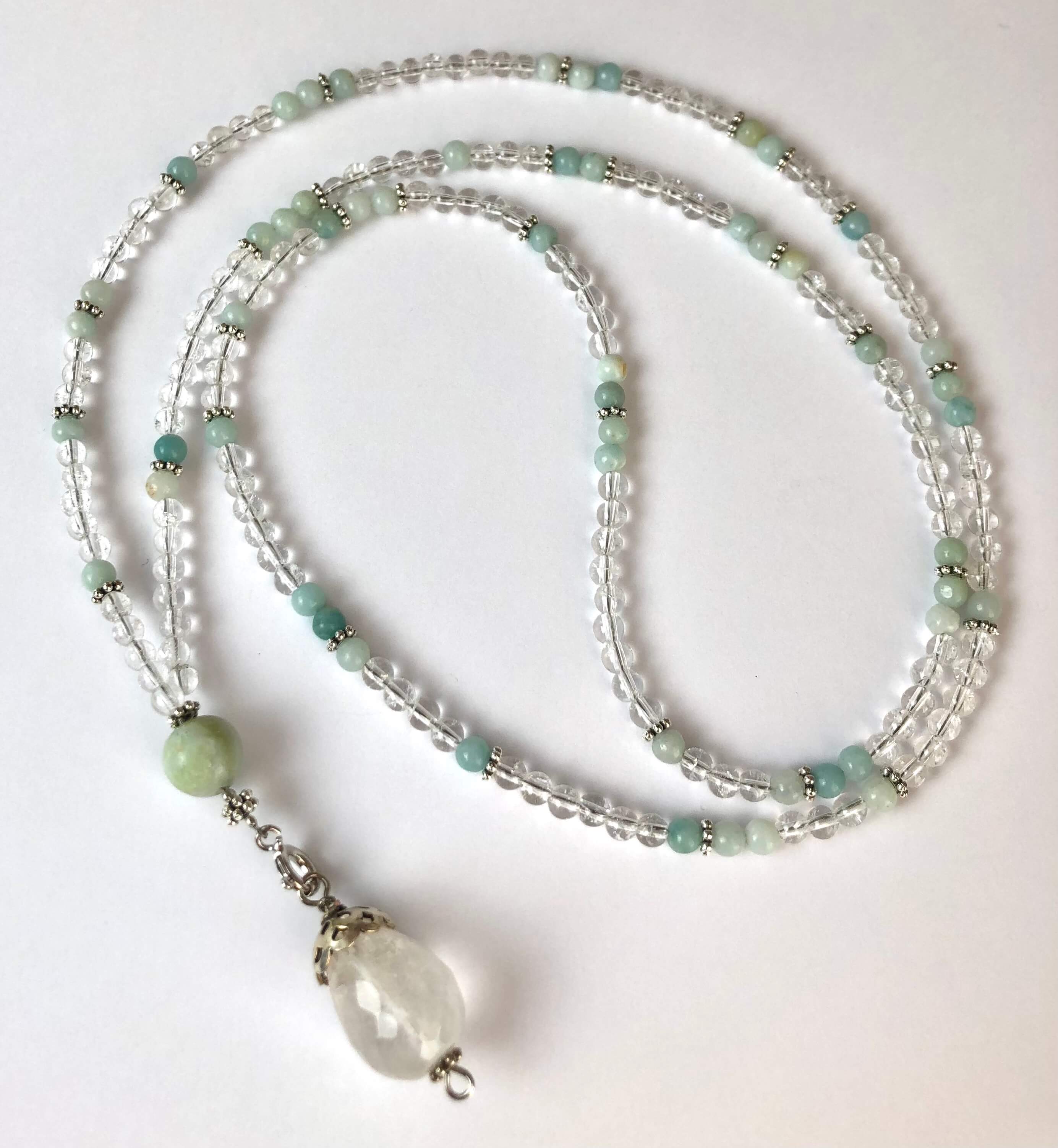 Rock Crystal & Amazonite Necklace