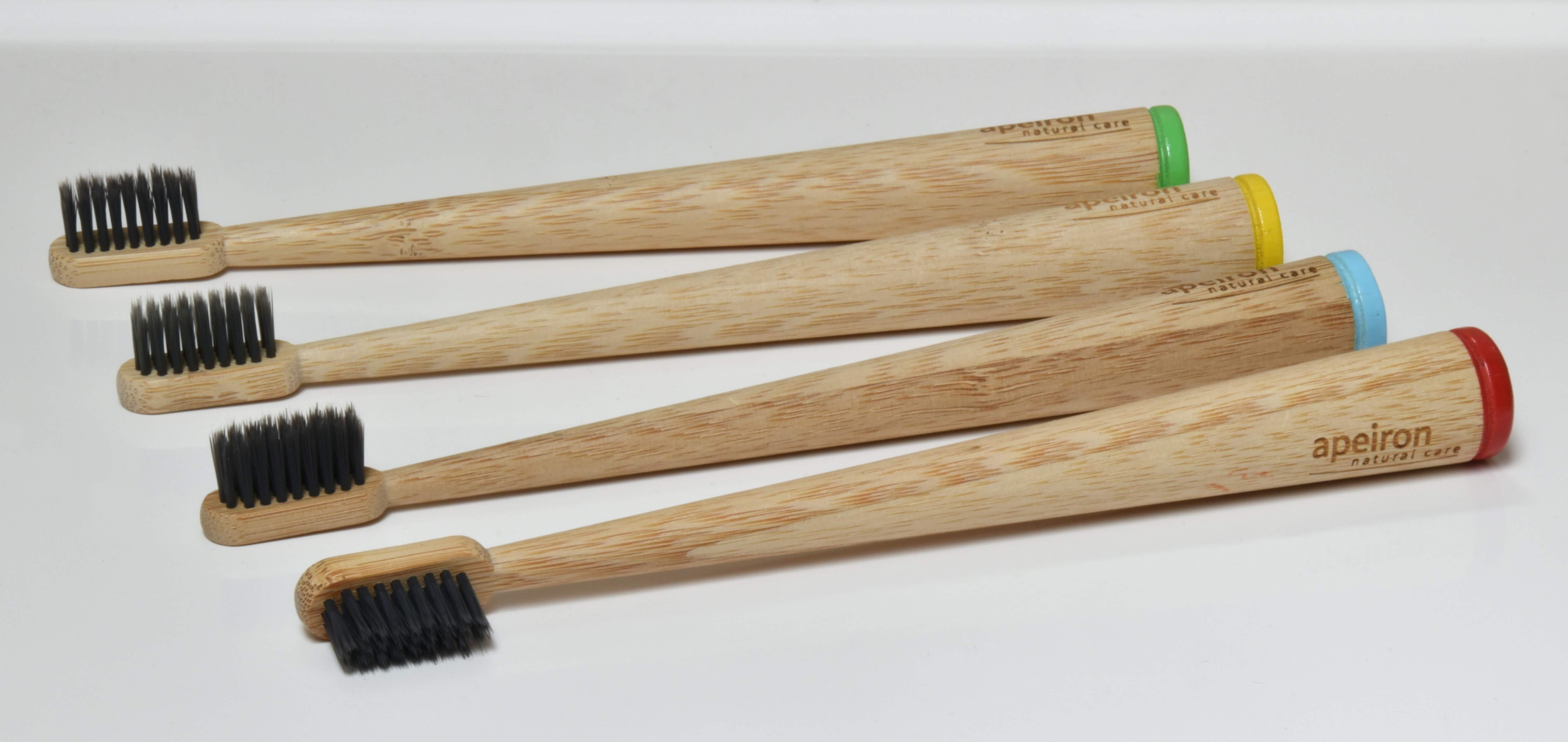 Bamboo toothbrush, marked with natural colour