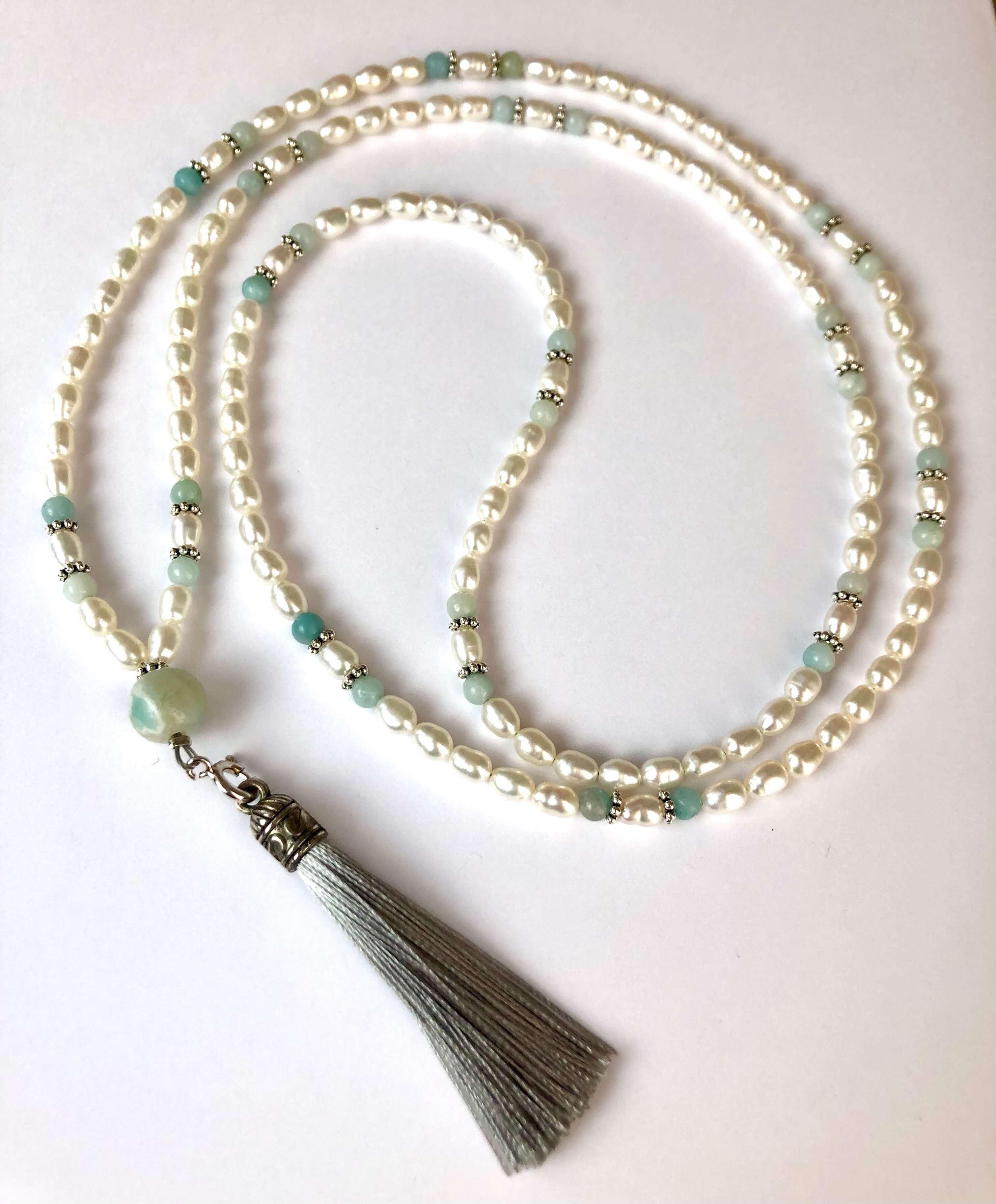 Pearl & Amazonite Necklace