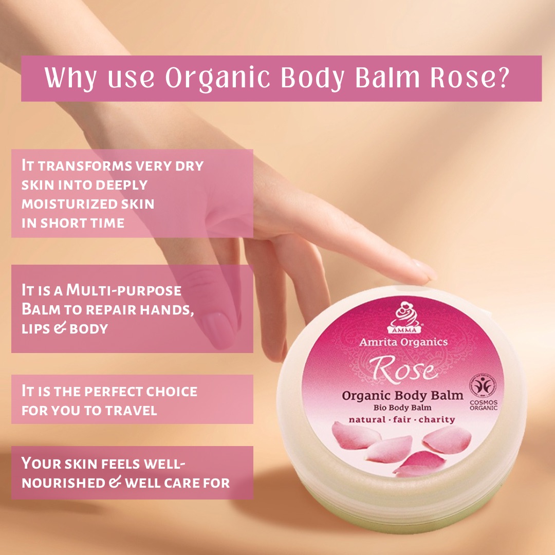 Body Balm Rose, organic